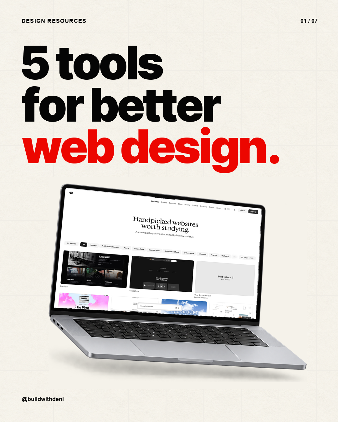 Web design tools carousel cover